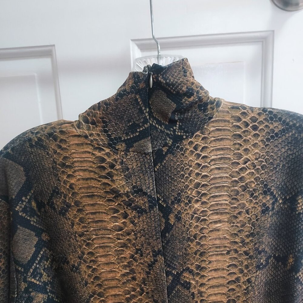Norma Kamali Snake Python Turtleneck Long Sleeve … - image 8